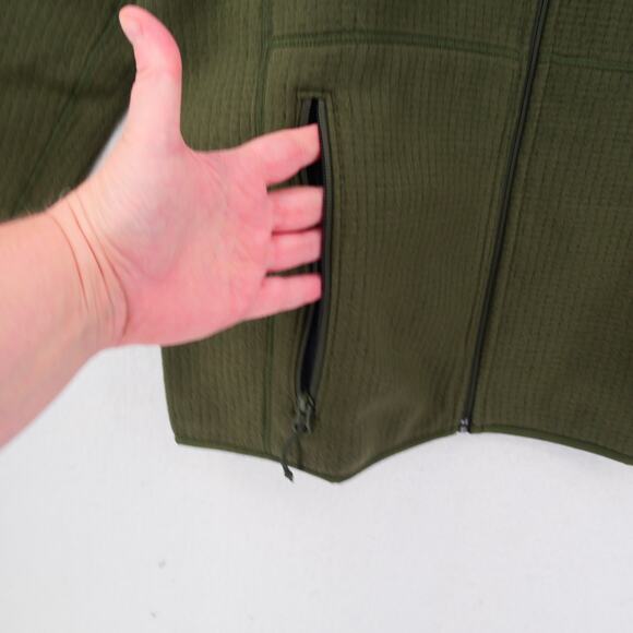 NEW Mountain Hardwear Men's Medium Explore Fleece Jacket, Surplus Green - Picture 8 of 16